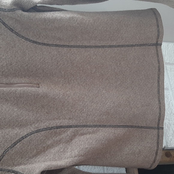 Women's Carve Designs Fitted Activewear Brown Fleece Half Zipper Sweatshirt SZ L - Picture 3 of 9